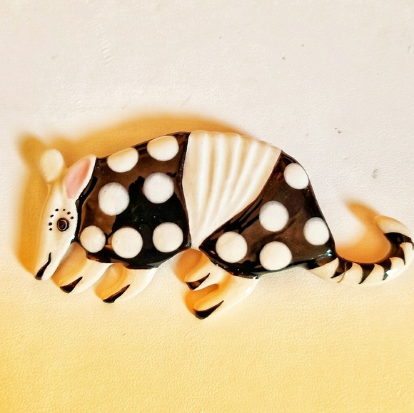 Ruby Z Jewelry Ruby Z Black And White Armadillo Brooch Poshmark